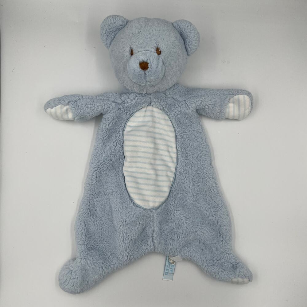 Douglas Baby Blue Bear Security Blanket Lovey Lovie Embroidered Eyes